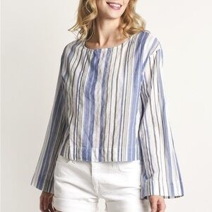 Bella Dahl striped tie back shirt